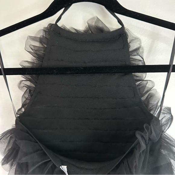 Zara Tulle Ruffle Backless Top - Picture 9 of 10